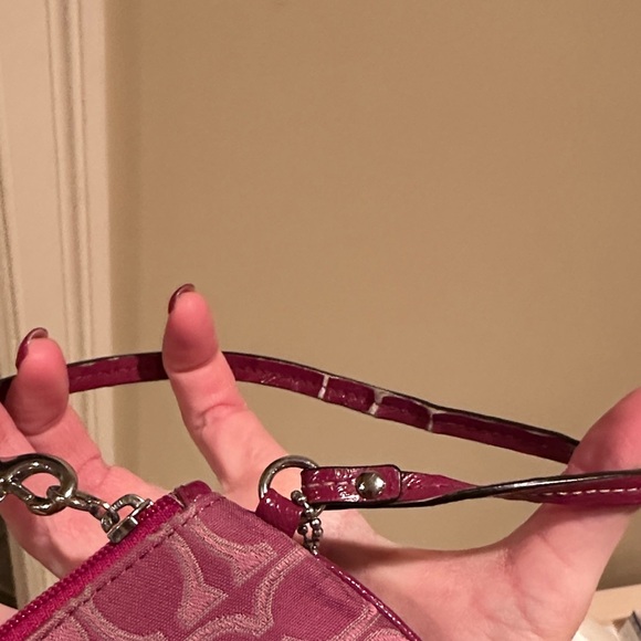 Elegant Pink Coach Wristlet - Picture 3 of 5